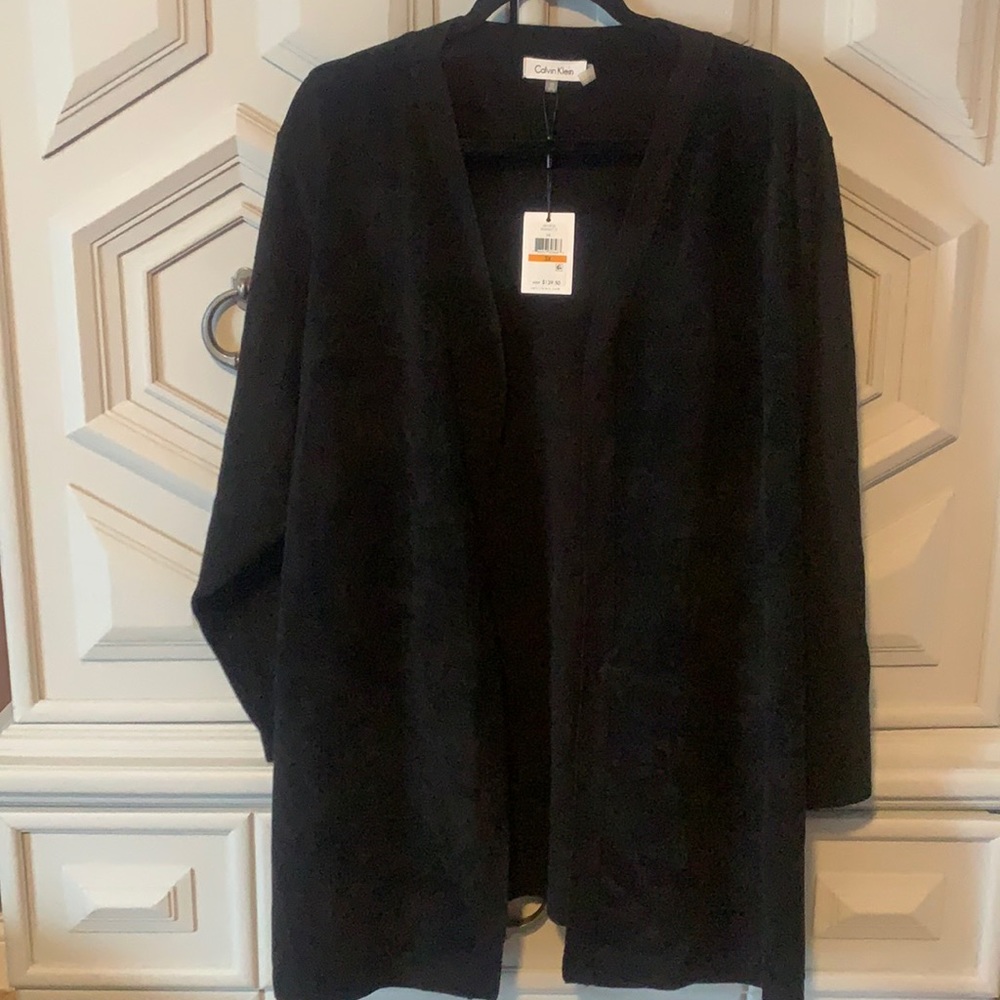 Calvin Klein Suede Cardigan